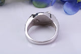 Hand Praying ring, made from solid cast silver