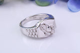 Hand Praying ring, made from solid cast silver