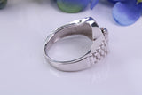 Hand Praying ring, made from solid cast silver