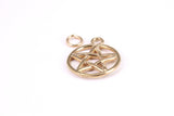 Gold Pentagram Pendant, Made from Solid 14K Yellow Gold with British Hallmark