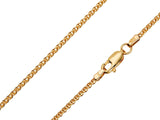 Spiga Chain 1.50 mm wide, made from 9ct Yellow Gold, 18 or 20 Inches Long option, British Hallmarked