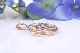 22 mm Round Pentagram Pendant, Made from Solid Yellow Gold, Your Choice of Precious Metals and Chain Option, with British Hallmark