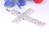 62 mm Long, Large Chunky Sterling Silver Cross, Made From Solid Cast Silver, Choice of Chain, British Hallmarked