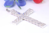 62 mm Long, Large Chunky Sterling Silver Cross, Made From Solid Cast Silver, Choice of Chain, British Hallmarked