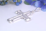 45 mm Long, Large Chunky Sterling Silver Cross, Made From Solid Cast Silver, British Hallmarked