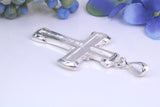 45 mm Long, Large Chunky Sterling Silver Cross, Made From Solid Cast Silver, British Hallmarked