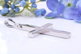 Diamond set Very Large 65 mm Long Chunky Cross, Made From Solid Cast Silver, Optional Silver Chain Included, British Hallmarked