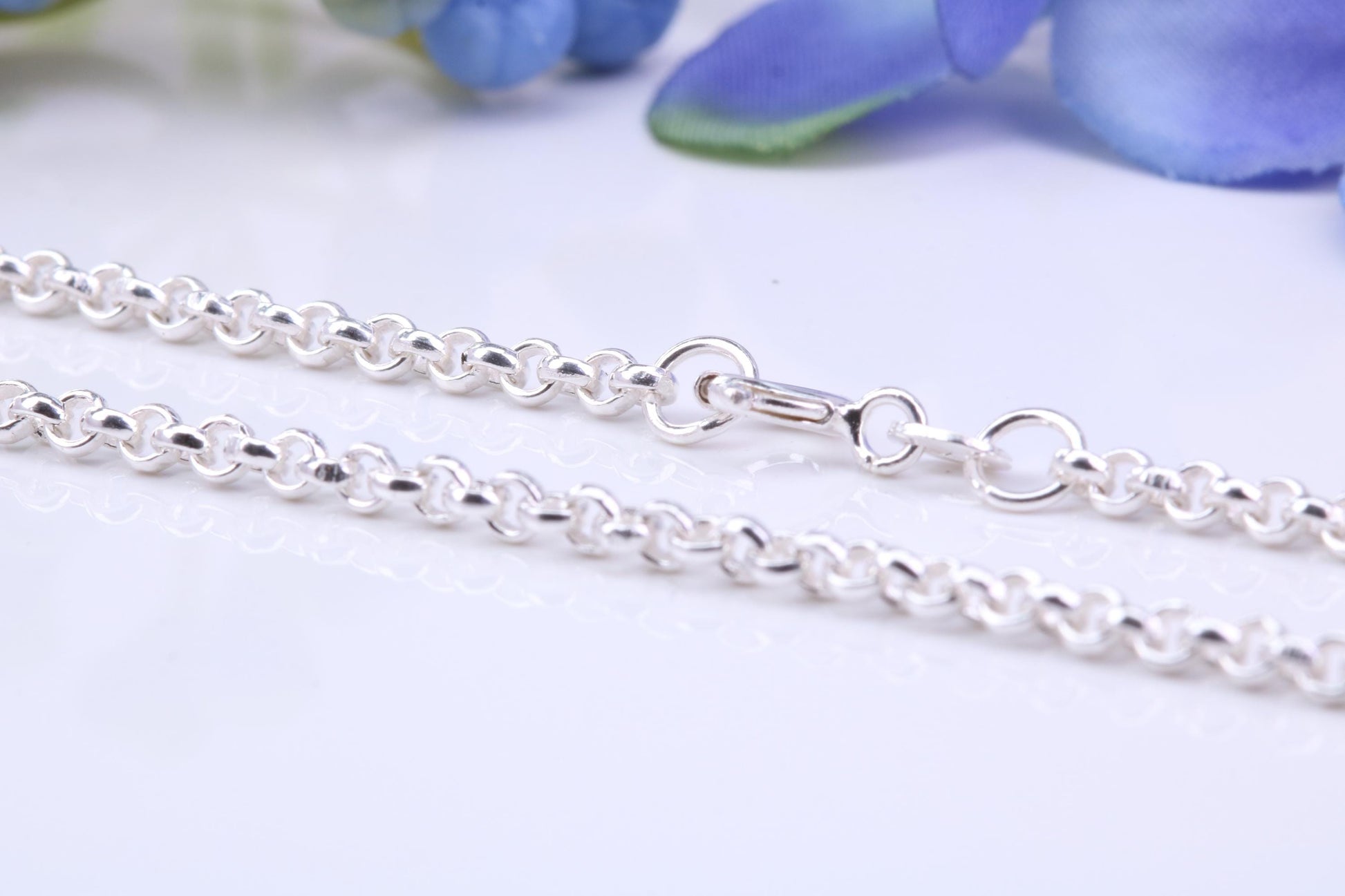 Large Hammered Finish 50 mm Long Chunky Cross, Complete with Silver Chain, Made From Solid Cast Silver, British Hallmarked