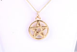 18ct Gold Pentagram Pendant, Made from Solid Cast Yellow Gold with British Hallmark