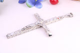 90 mm Long, Very Large Crucifix, Made From Solid Cast Silver, With Heavy Belcher Chain, British Hallmarked