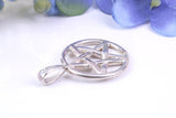 22 mm Round Pentagram Pendant, Made from Solid Cast Silver