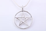 30 mm Round Star of David Necklace, Made From Solid Cast Silver