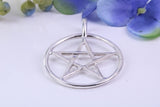 30 mm Round Star of David Necklace, Made From Solid Cast Silver