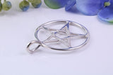 30 mm Round Star of David Necklace, Made From Solid Cast Silver