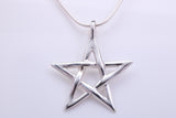 35 mm wide Star of David Necklace, Made From Solid Cast Silver