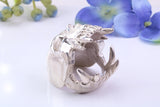 Very large detailed Skull ring, made from solid cast silver, British Hallmarked