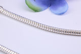 Heavy Slinky and Smooth Snake Chain, Made from solid 925 graded Sterling Silver, 18 inches long