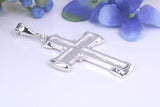 45 mm Long, Large Chunky Sterling Silver Cross, Made From Solid Cast Silver, British Hallmarked