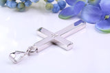 Diamond set Very Large 65 mm Long Chunky Cross, Made From Solid Cast Silver, Optional Silver Chain Included, British Hallmarked