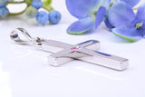 Natural Ruby set Very Large 65 mm Long Chunky Cross, Made From Solid Cast Silver, Optional Silver Chain Included, British Hallmarked