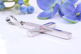 Natural Ruby set Very Large 65 mm Long Chunky Cross, Made From Solid Cast Silver, Optional Silver Chain Included, British Hallmarked