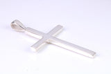 Very Large 50 mm Long Chunky Cross, Made From Solid Cast Silver, Option of Silver Chain, British Hallmarked