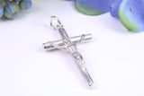 35 mm Long Crucifix, Made From Solid Cast Silver, Complete with Chain