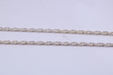 Ornate Real Blue Sapphires set Cross Necklace, Made From Solid Cast Silver, Complete With Chain