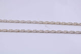 Real Blue Sapphire set Cross Necklace, Made From Solid Cast Silver, Complete With Chain