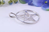 30 mm Round Star of David Necklace, Made From Solid Cast Silver