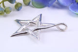 35 mm wide Star of David Necklace, Made From Solid Cast Silver