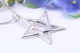35 mm wide Star of David Necklace, Made From Solid Cast Silver