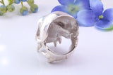 Very large detailed Skull ring, made from solid cast silver, British Hallmarked