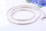 Heavy Slinky and Smooth Snake Chain, Made from solid 925 graded Sterling Silver, 18 inches long