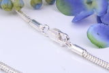 Heavy Slinky and Smooth Snake Chain, Made from solid 925 graded Sterling Silver, 18 inches long