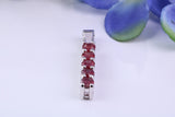 Natural Rubies set Necklace, Made From Solid Cast Silver, British Hallmarked