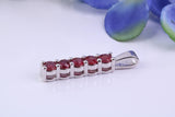Natural Rubies set Necklace, Made From Solid Cast Silver, British Hallmarked