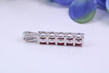 Natural Rubies set Necklace, Made From Solid Cast Silver, British Hallmarked