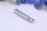 Natural Blue Topaz set Necklace, Made From Solid Cast Silver, British Hallmarked