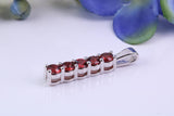 Natural Garnets set Necklace, Made From Solid Cast Silver, British Hallmarked