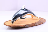 Small Dolphin Miniature Figurine, 42 mm Long, Made from Cast 925 Grade Sterling Silver with British Hallmark