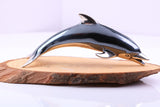 Small Dolphin Miniature Figurine, 42 mm Long, Made from Cast 925 Grade Sterling Silver with British Hallmark