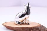 Sitting Cat Miniature Figurine, Made from Cast 925 Grade Sterling Silver with British Hallmark