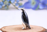 Small Penguin Miniature Figurine, 25 mm Tall, Made from Cast 925 Grade Sterling Silver with British Hallmark