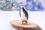 Small Penguin Miniature Figurine, 25 mm Tall, Made from Cast 925 Grade Sterling Silver with British Hallmark