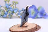 Small Penguin Miniature Figurine, 25 mm Tall, Made from Cast 925 Grade Sterling Silver with British Hallmark