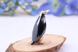 Small Penguin Miniature Figurine, 25 mm Tall, Made from Cast 925 Grade Sterling Silver with British Hallmark