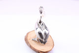 Large Pelican Miniature Figurine, 39 mm Tall, Made from Cast 925 Grade Sterling Silver with British Hallmark