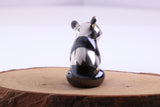 Panda Miniature Figurine, 28 mm Tall, Made from Cast 925 Grade Sterling Silver with British Hallmark