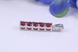 Natural Rubies set Necklace, Made From Solid Cast Silver, British Hallmarked